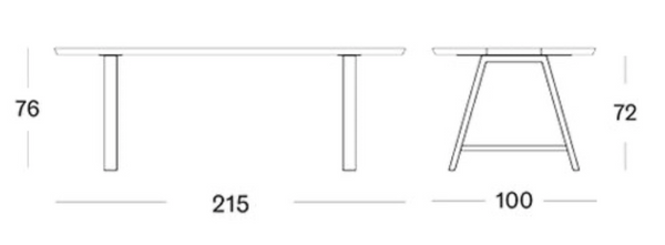 Table Matteo 215 x 100 cm