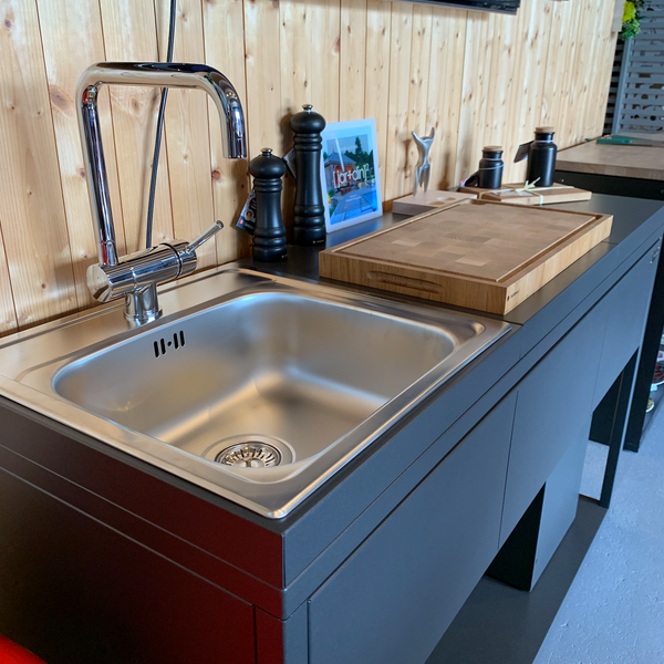 Cuisine extérieur modulable - Configuration évier